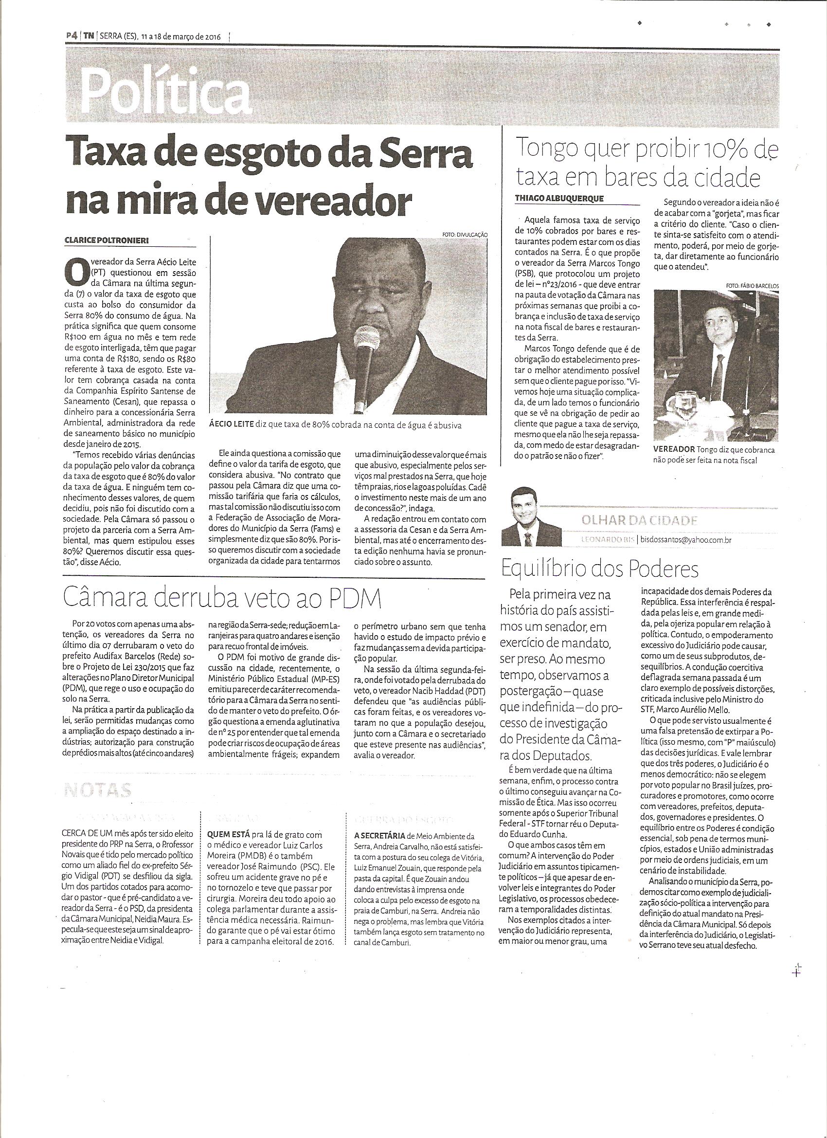 CLIPPING TN - 11 a 18/03/2016