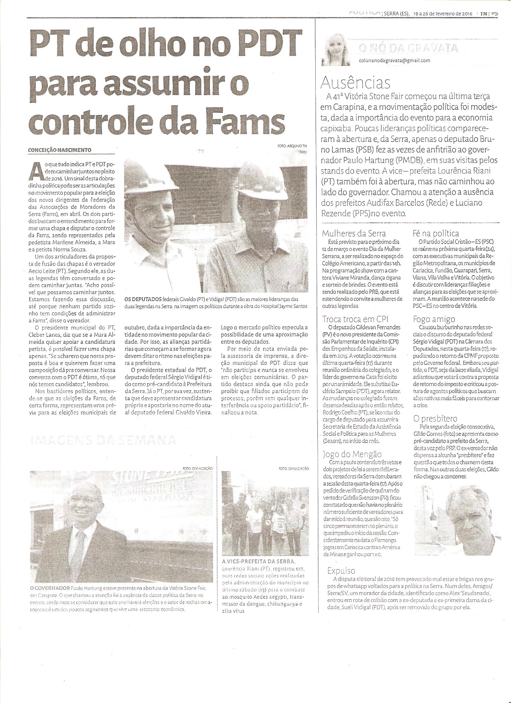 CLIPPING TN - 19 a 26/02/2016