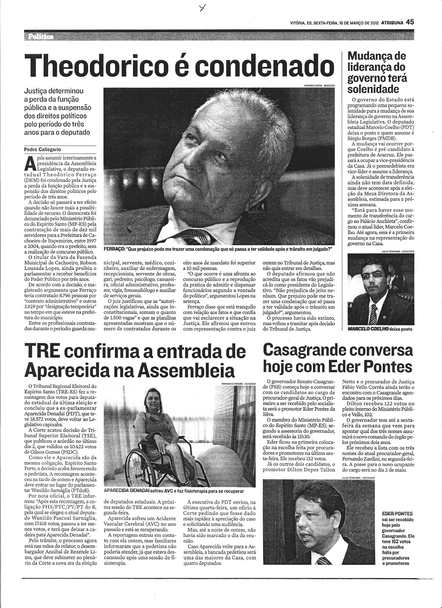 Theodorico é condenado