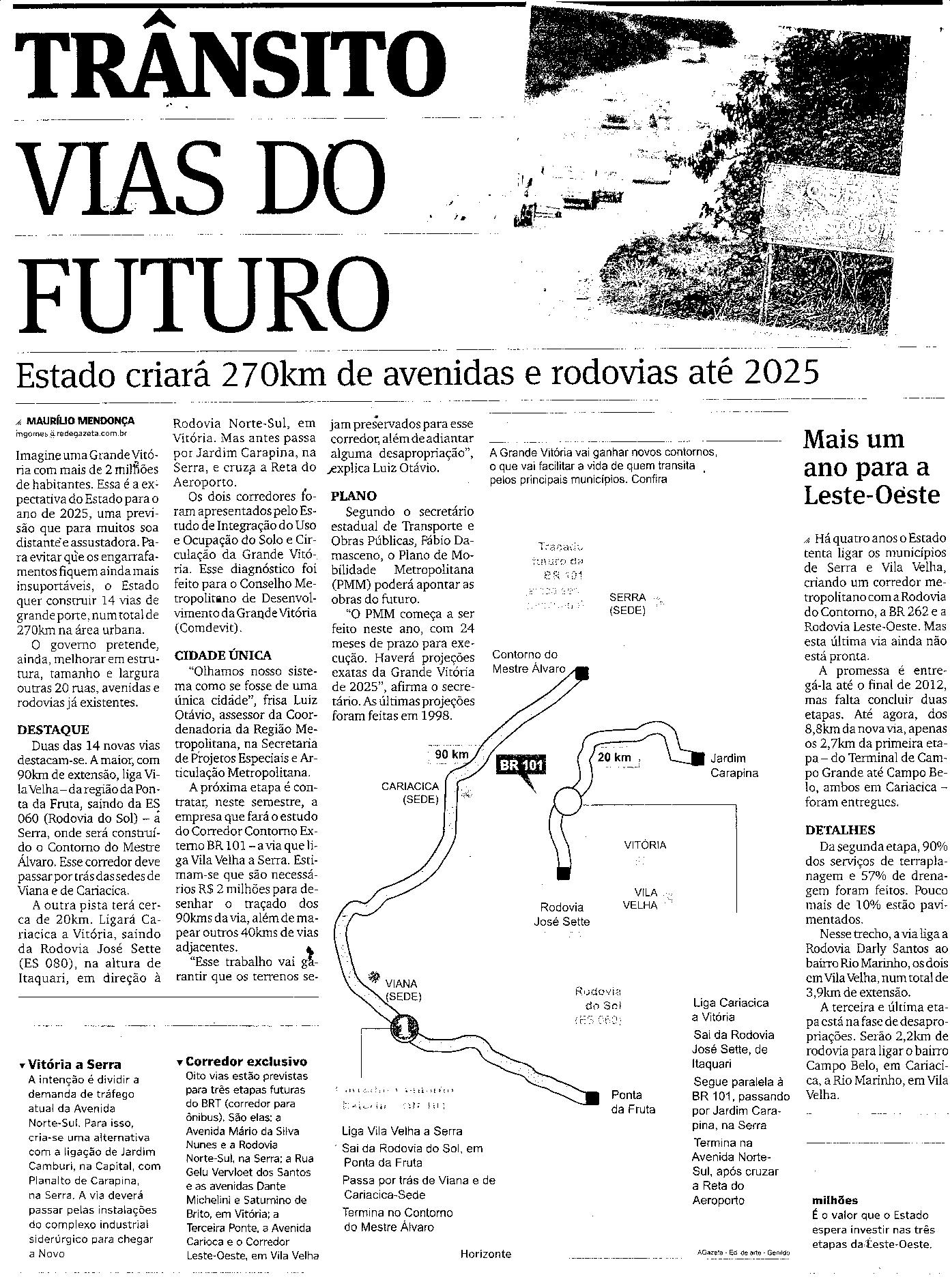 Trânsito - Vias do futuro