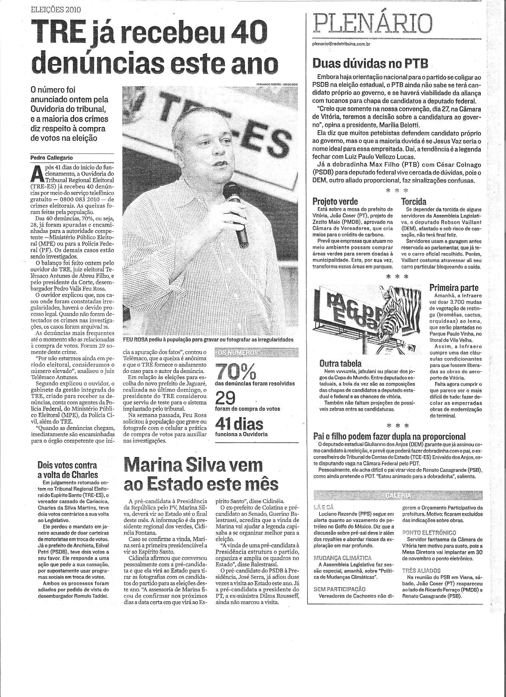TRE já recebeu 40 denúncias este ano
