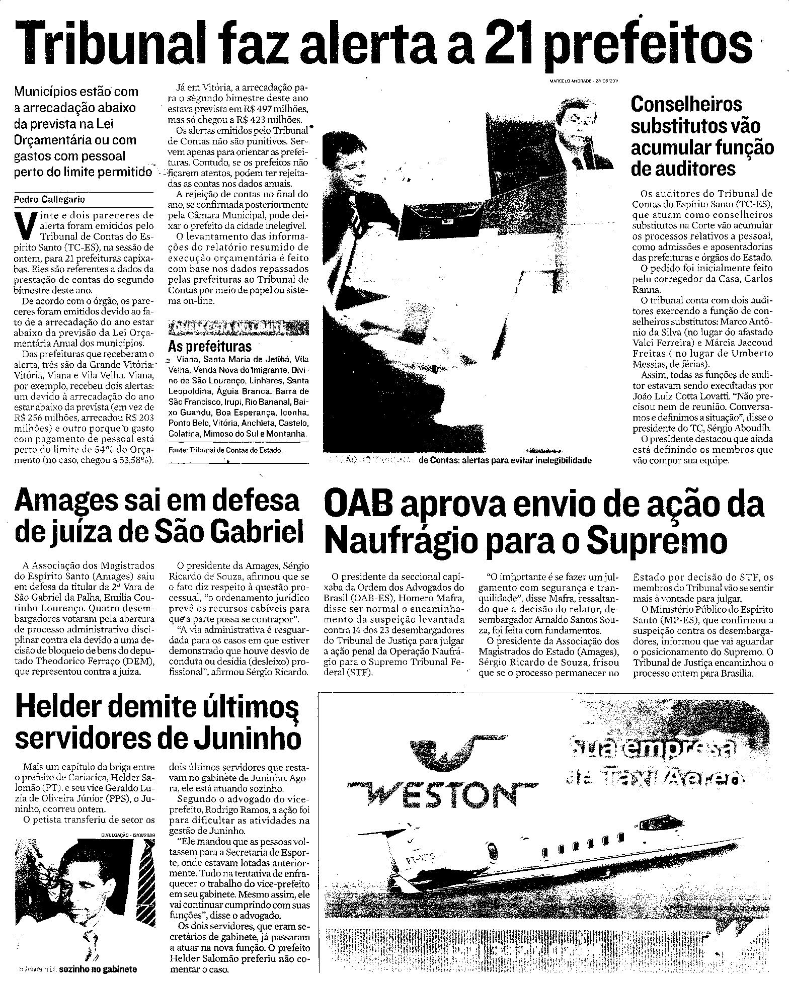 Tribunal faz alerta a 21 prefeitos