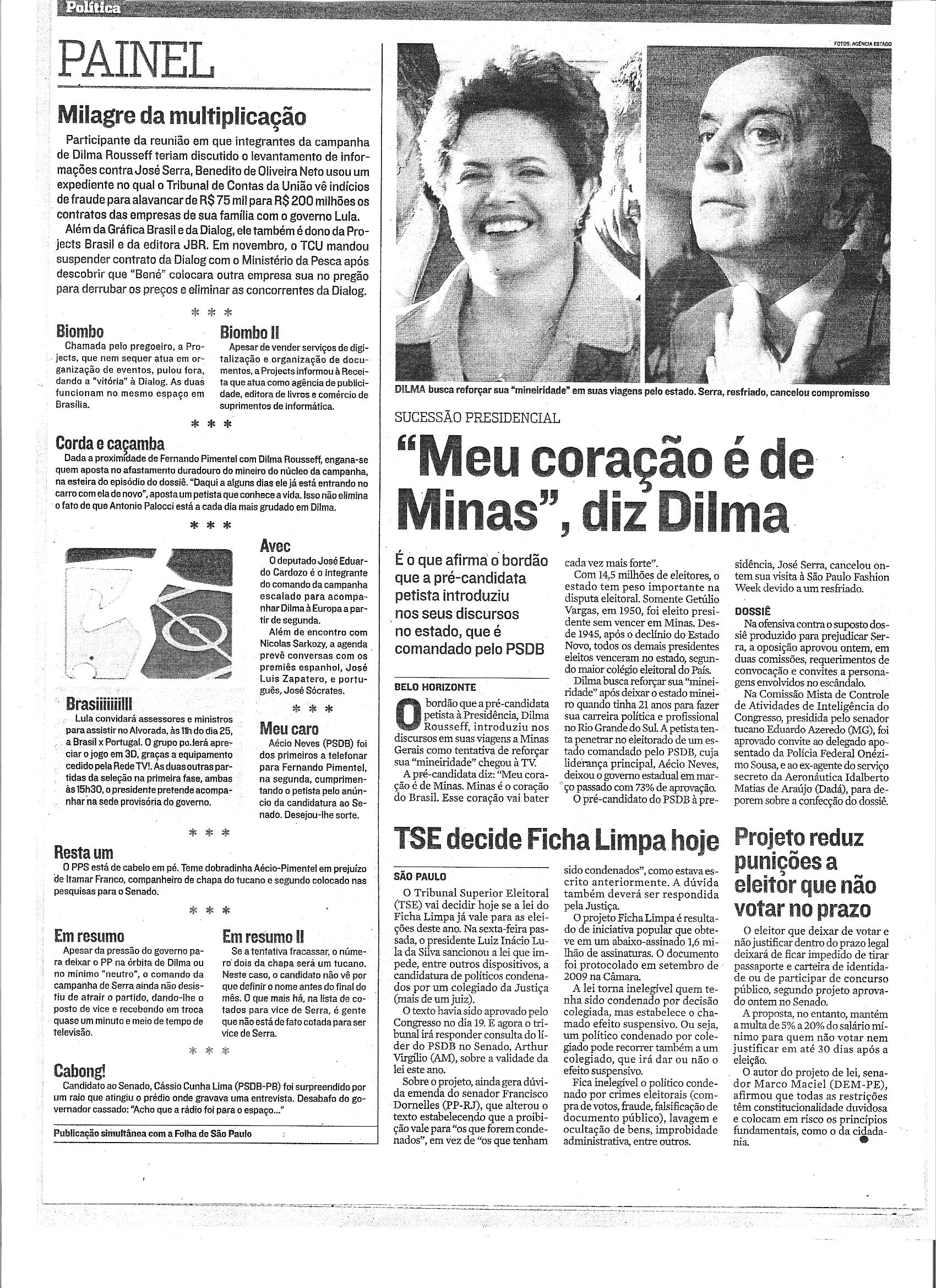 Dilma busca reforçar sua ´mineiridade´