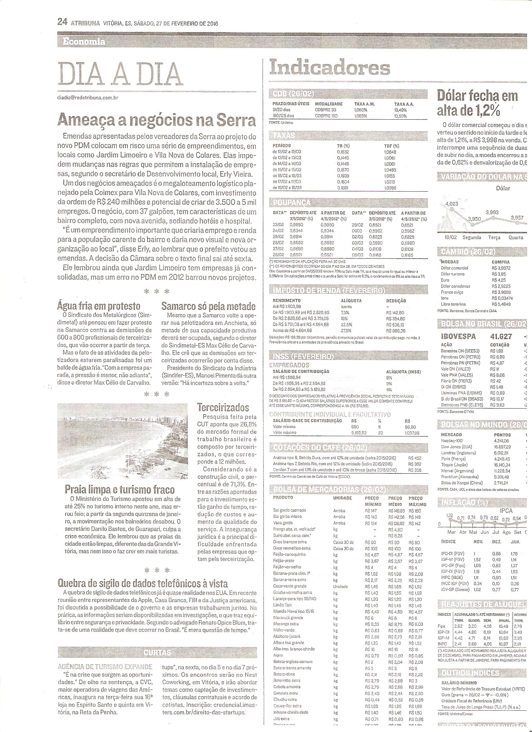 CLIPPING AT - 27/02/2016