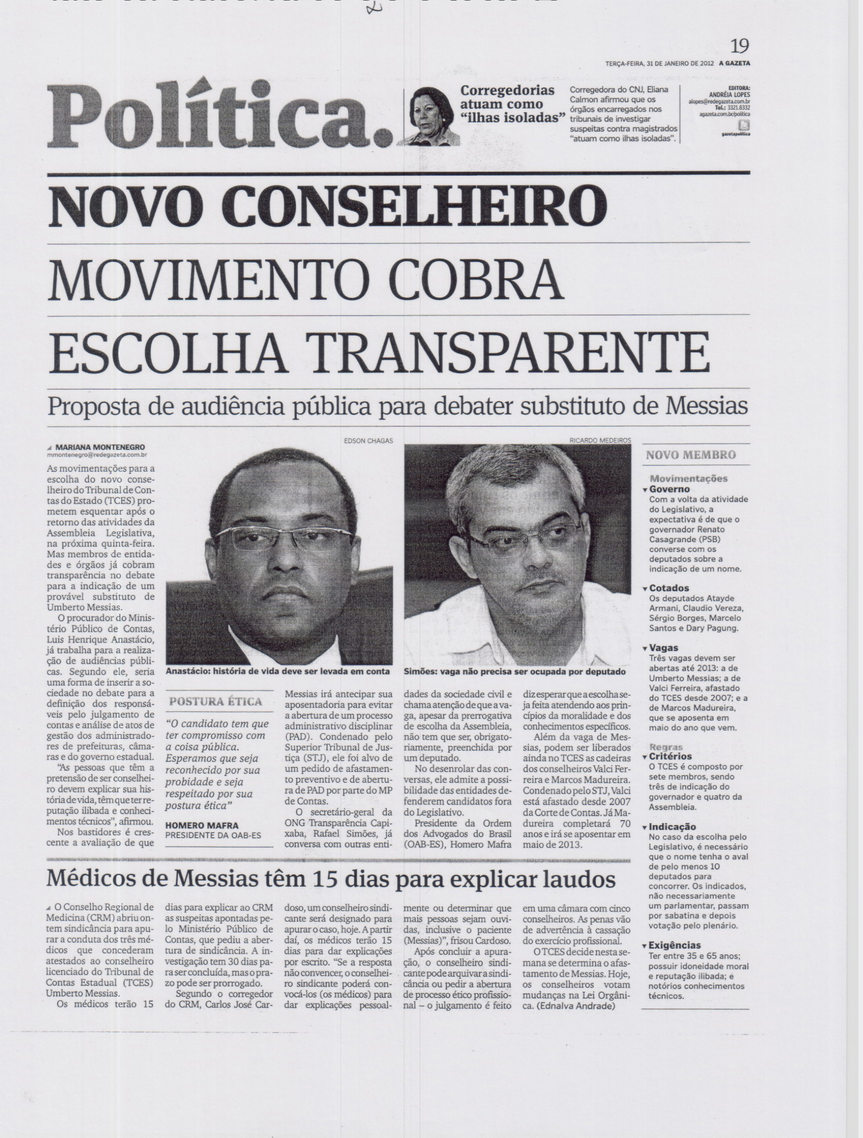 Novo Conselheiro  Movimento Cobra Escolha Transparente