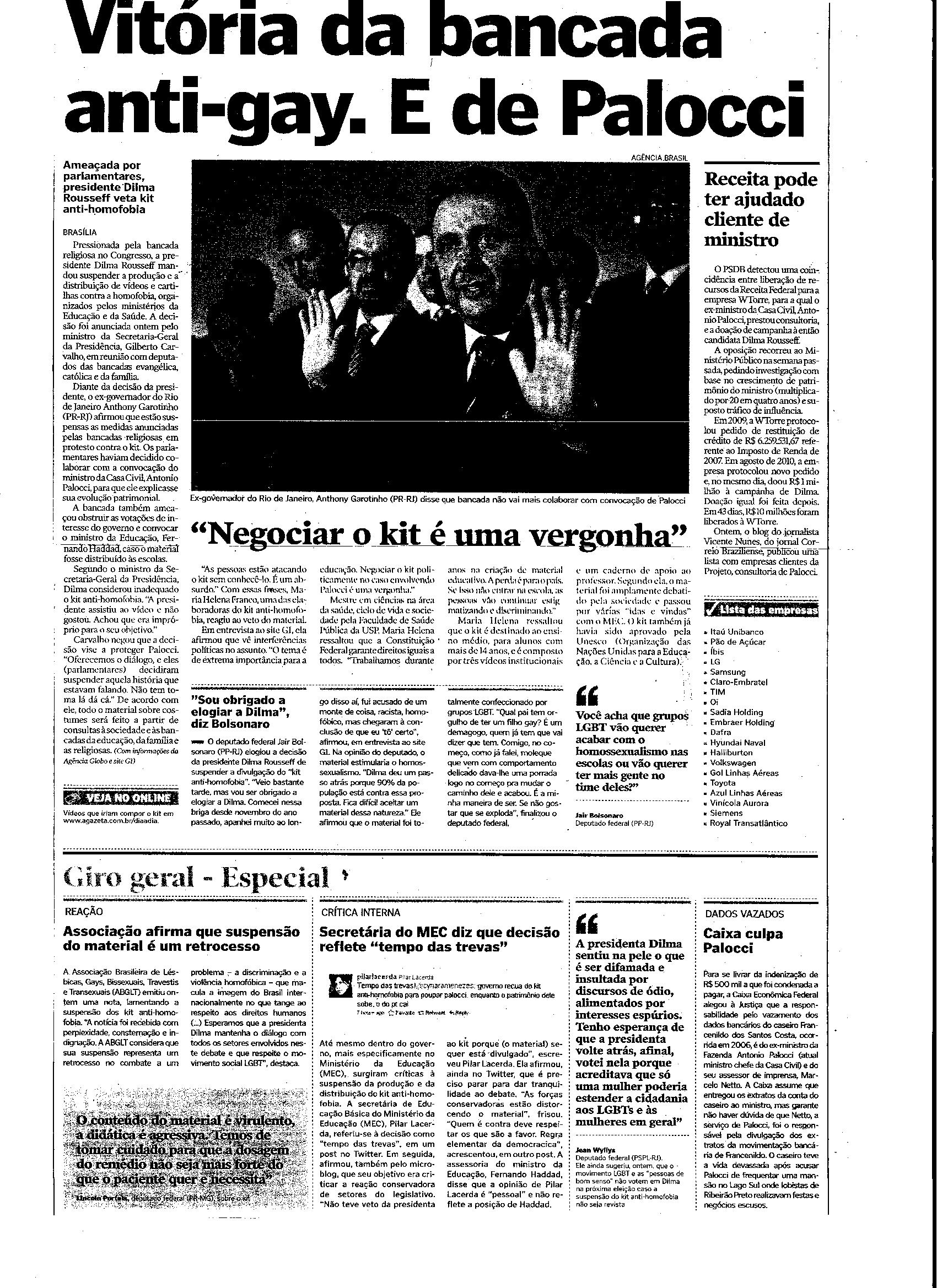 Vitória da bancada anti-gay