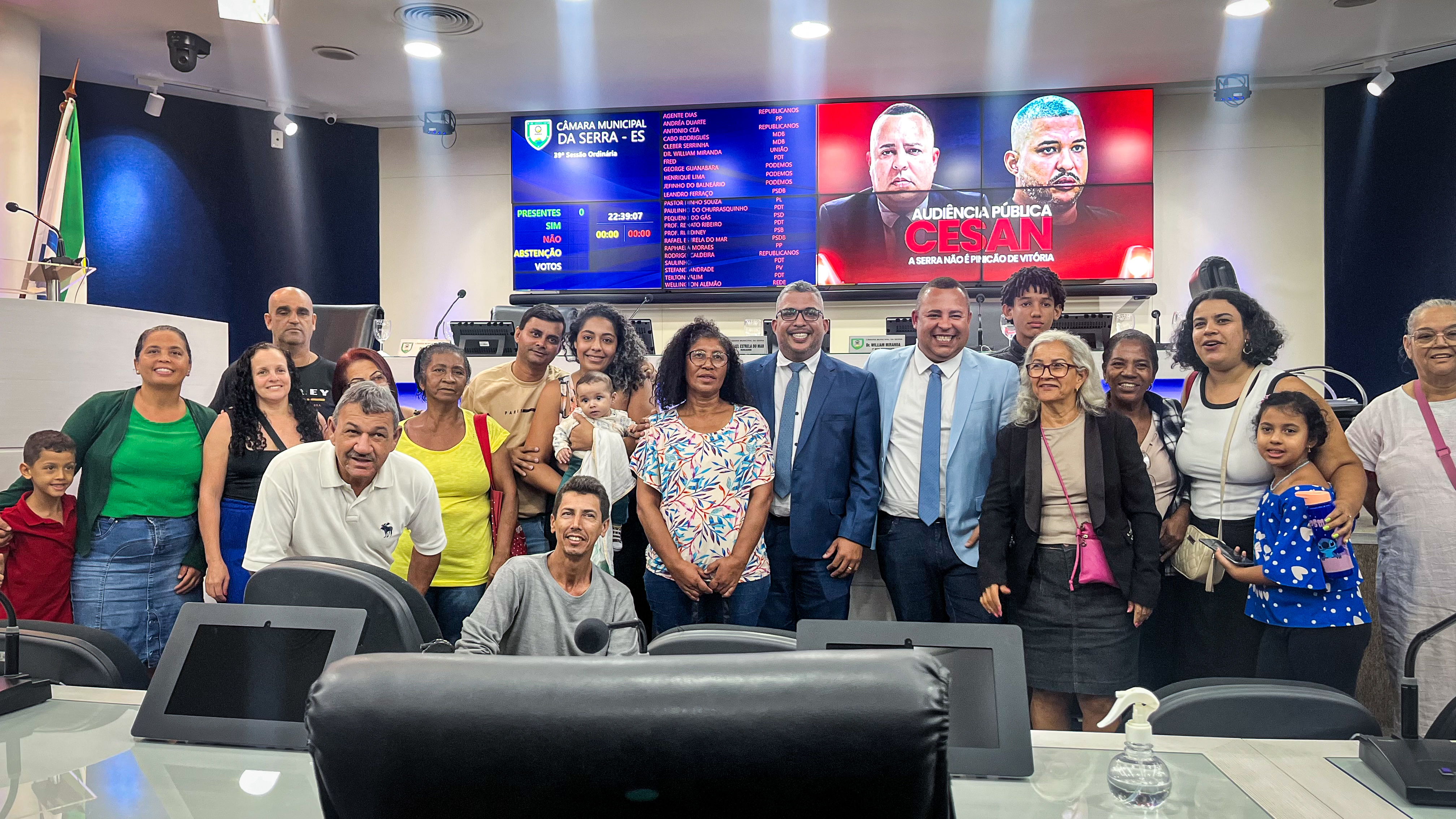 Câmara da Serra realiza audiência pública com o tema “Serra não é pinicão de Vitória”